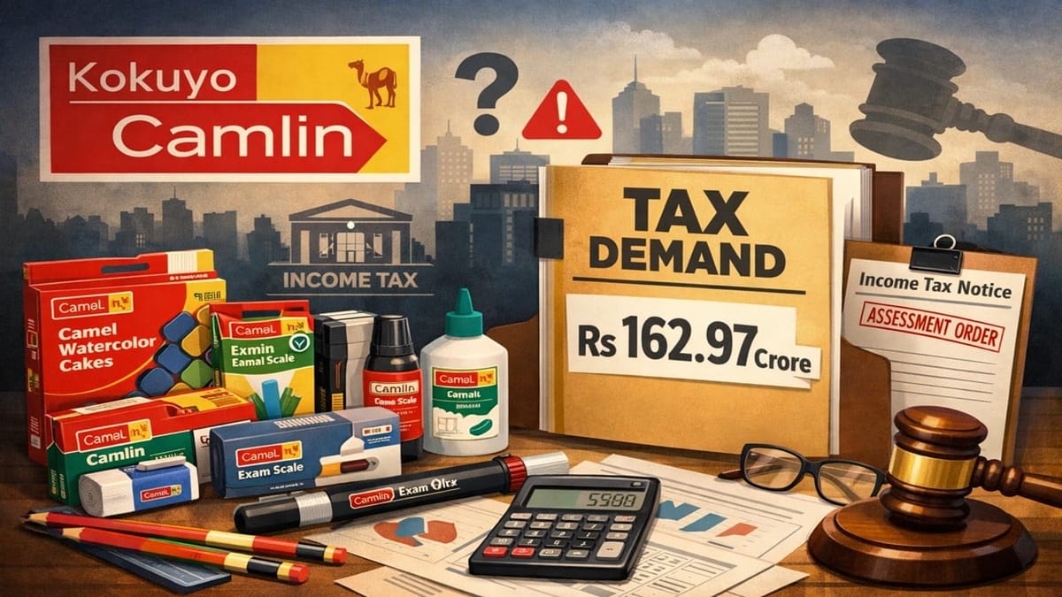 Kokuyo Camlin Receives Rs 162.97 Crore Income Tax Demand