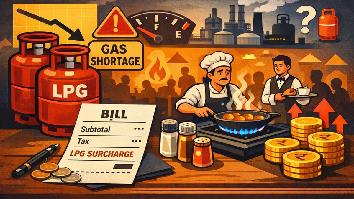 LPG Cylinder Crisis: Restaurants Including LPG Surcharge on Bills Amid Gas Supply Concern