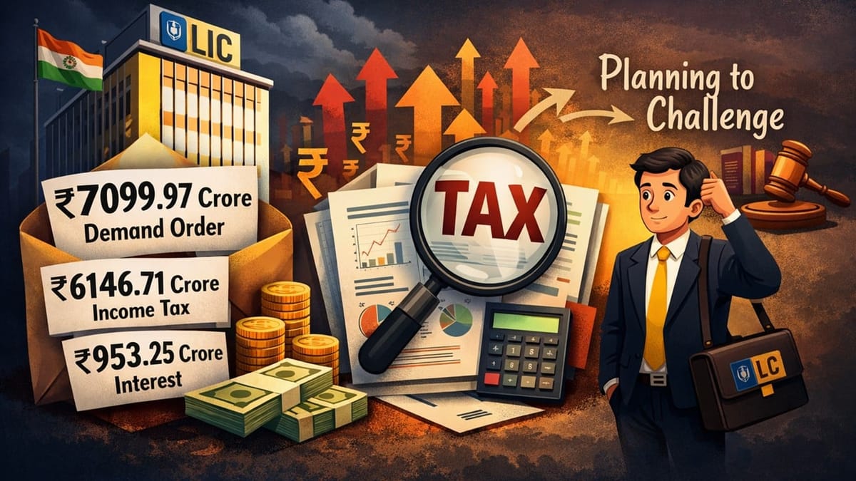 LIC Faces Rs 7,099.97 Crore Income Tax Demand; Says No Material Impact on Operations