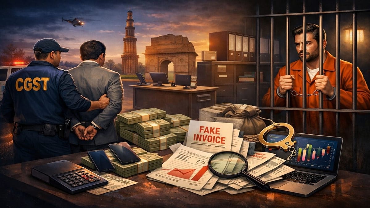 Major GST Fraud Detected: CGST Delhi Arrests Director for Rs 60.59 Crore Fake ITC Fraud