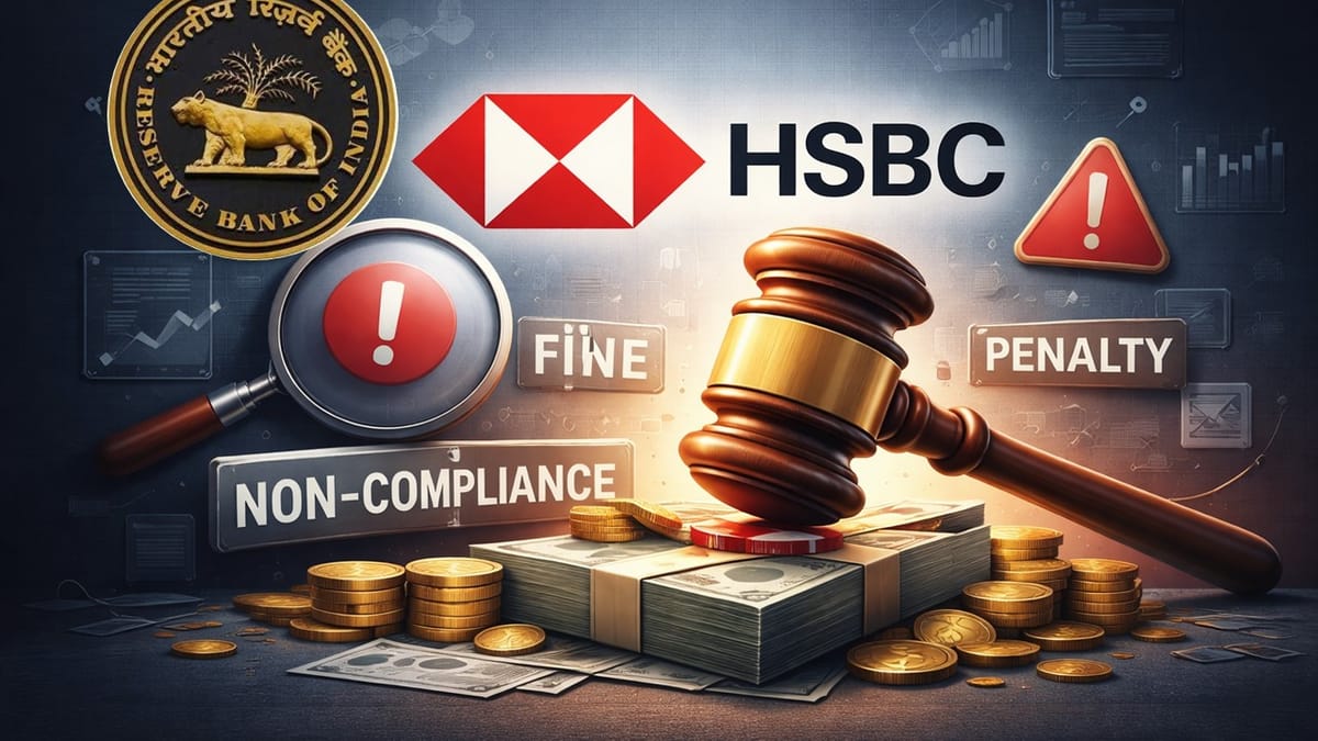RBI Penalises HSBC Bank for Non-Compliance With Directions on inoperative accounts and unclaimed deposits