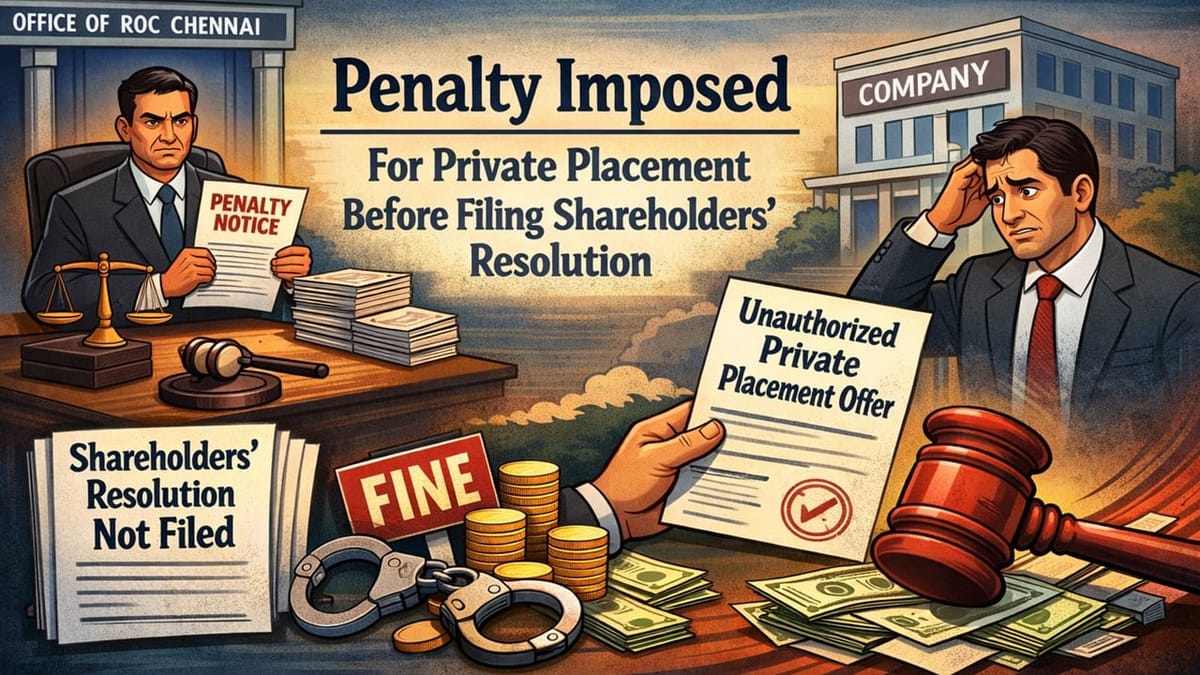 ROC Chennai Penalises Company and Its Director for Breach of Securities Allotment Rules