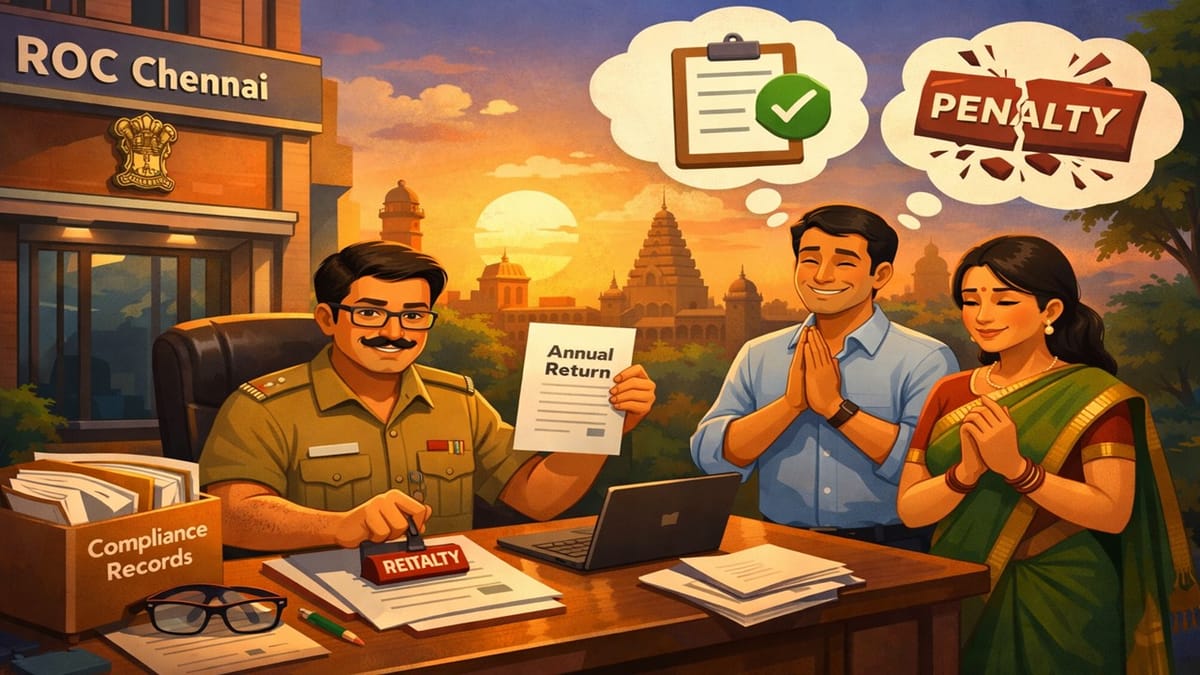 ROC Chennai Waives Penalty for Delay in Filing Annual Return
