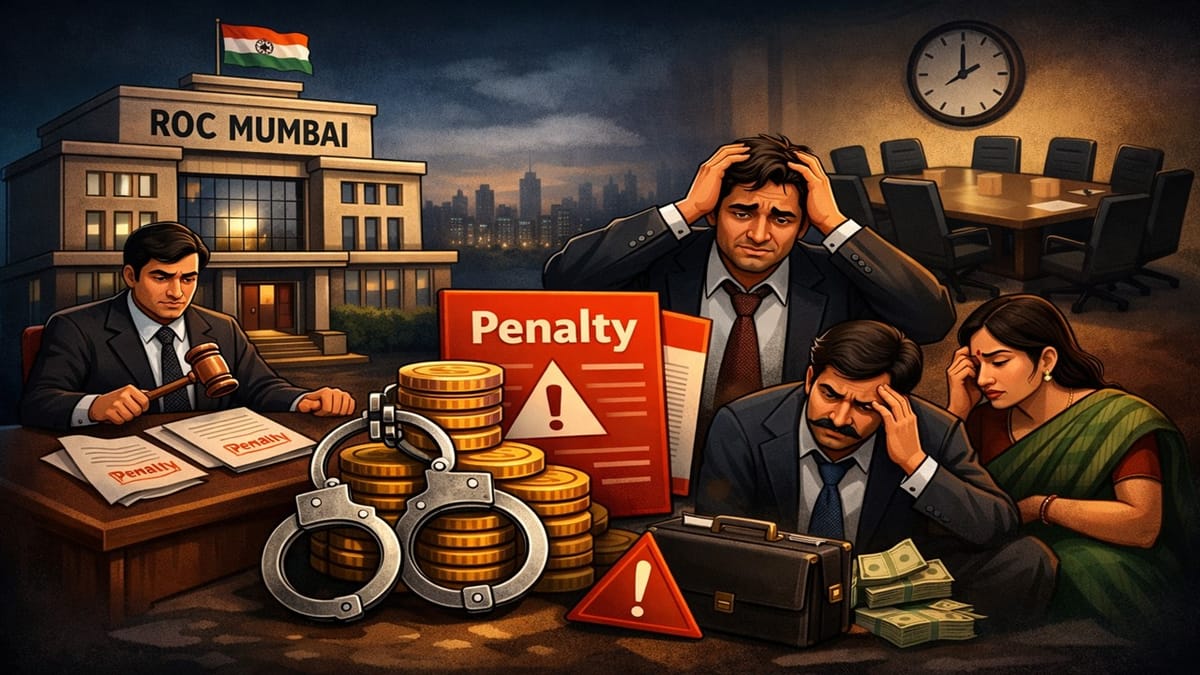 ROC Mumbai Orders Penalty Under Section 450 for Board Meeting Default