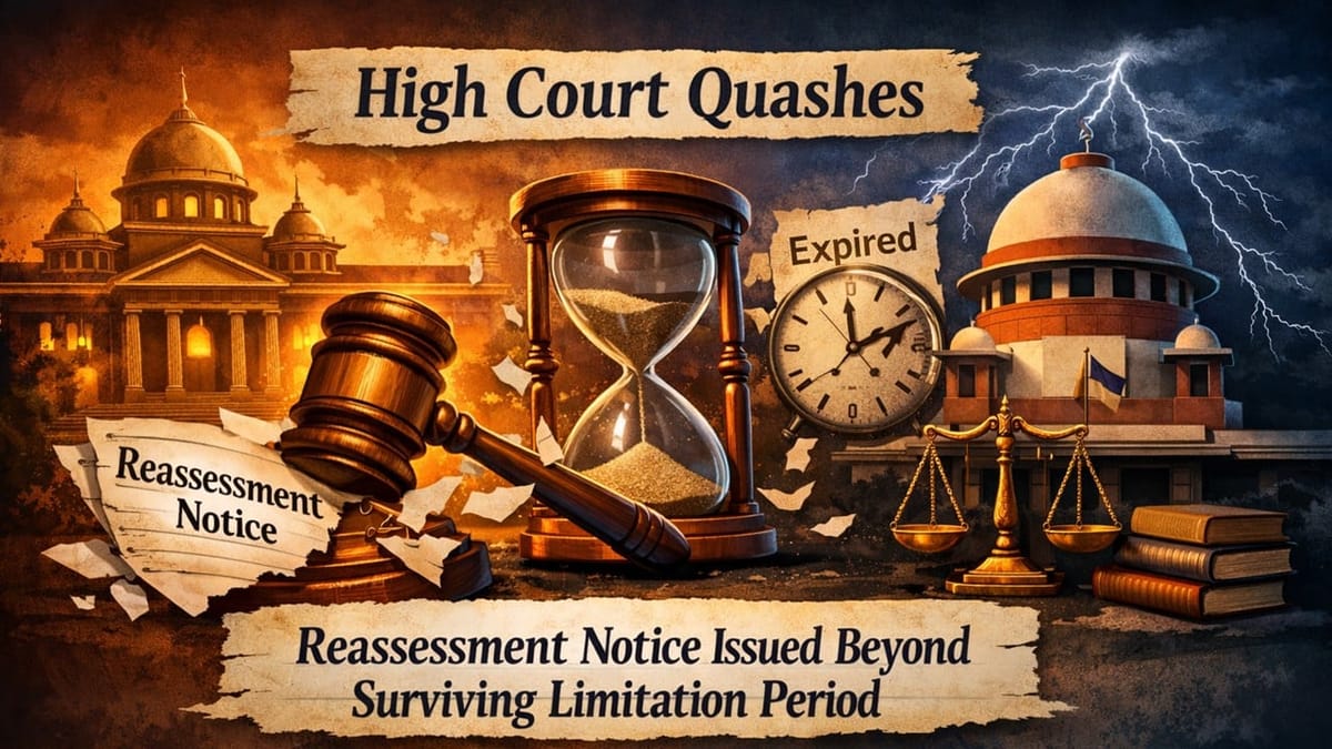 Reassessment Notice Quashed as Issued Beyond Surviving Limitation Period