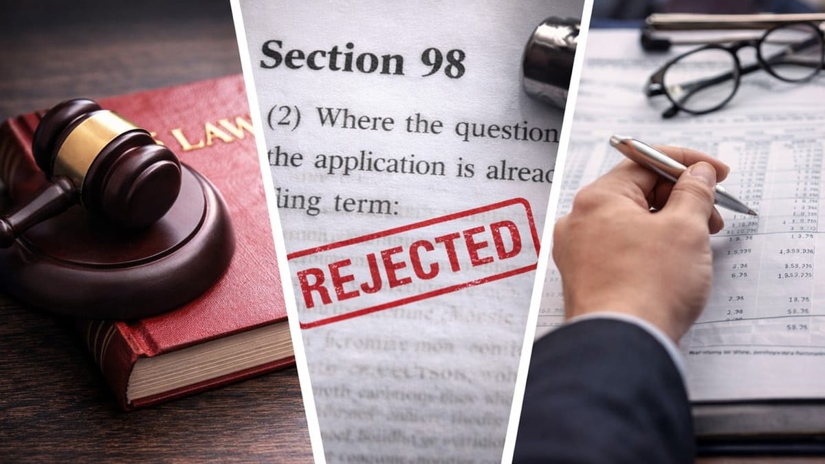AAR Rejects Application Barred by Section 98(2) Pending Proceedings Rule