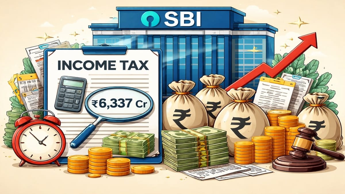 SBI Faces Rs 6,337 Crore Income Tax Demand for AY 2023-24