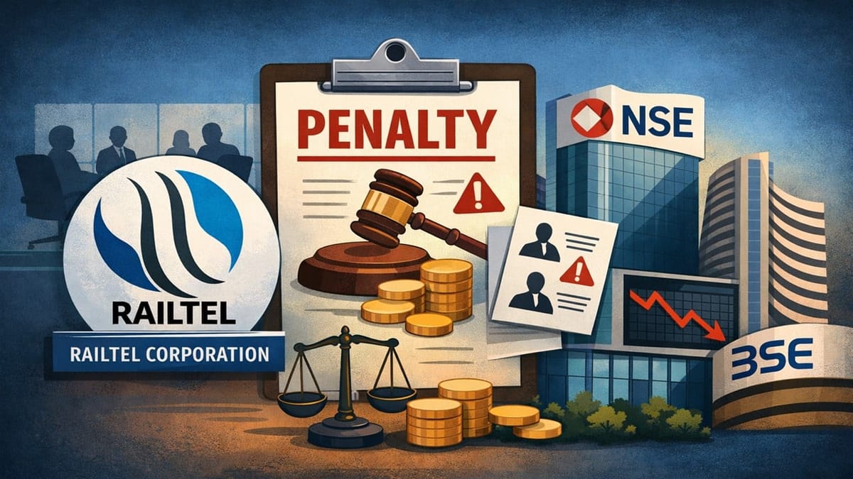 Stock Exchanges Impose Penalty on RailTel Due to Violation of Board Composition Rules