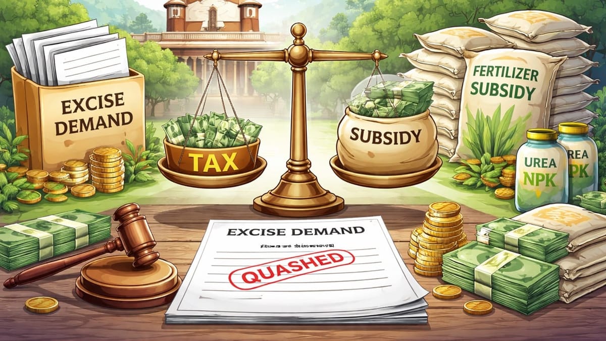 Supreme Court Quashes Excise Demand; Upholds Revenue Neutrality in Fertilizer Subsidies