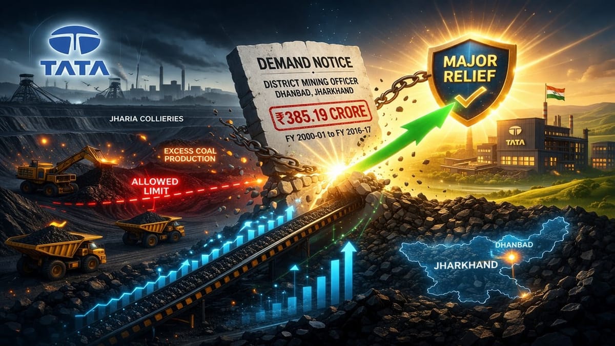 Tata Steel Receives Major Relief of Rs 385.19 Crore Coal Mining Dispute