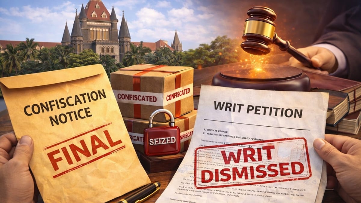 HC: Writ Against Seizure Dismissed After Valid Confiscation Notice Attains Finality