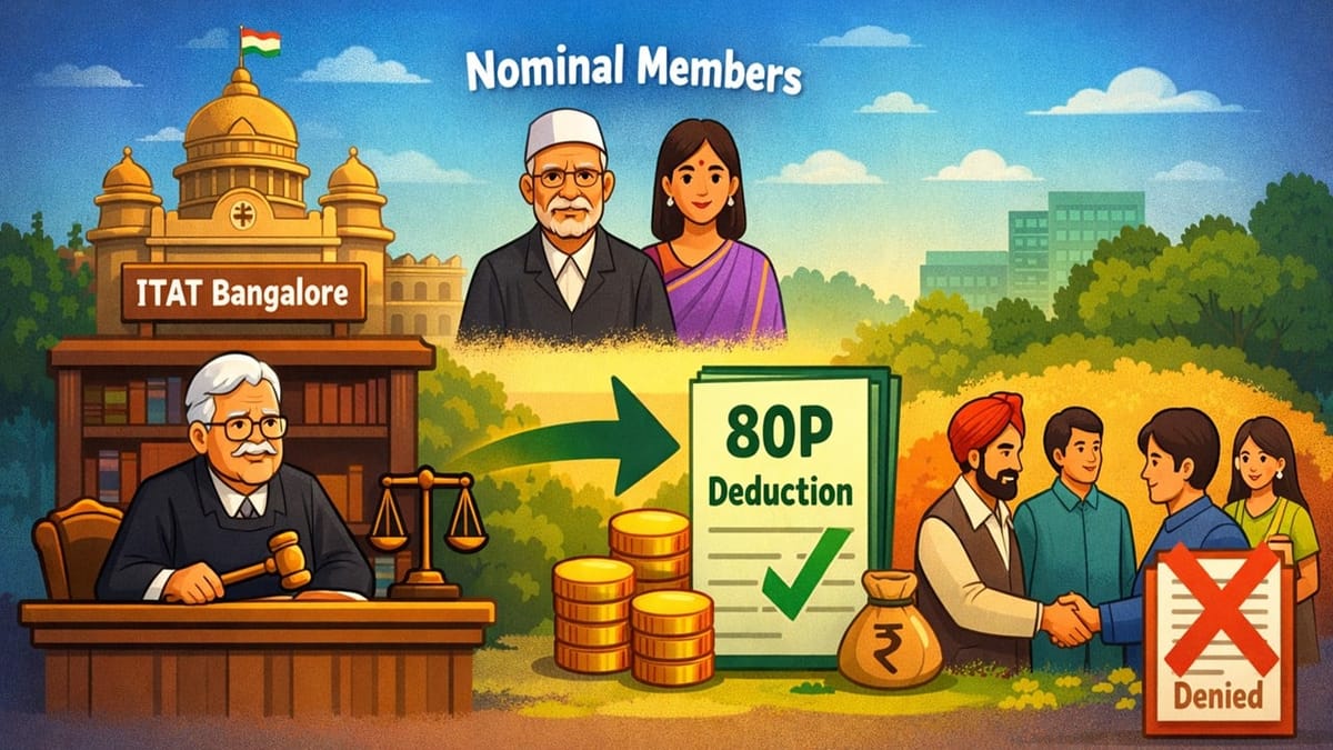 ITAT: Co-operative Society Eligible for Section 80P Deduction Despite Nominal Members; Interest Income Partly Taxable as “Other Sources”