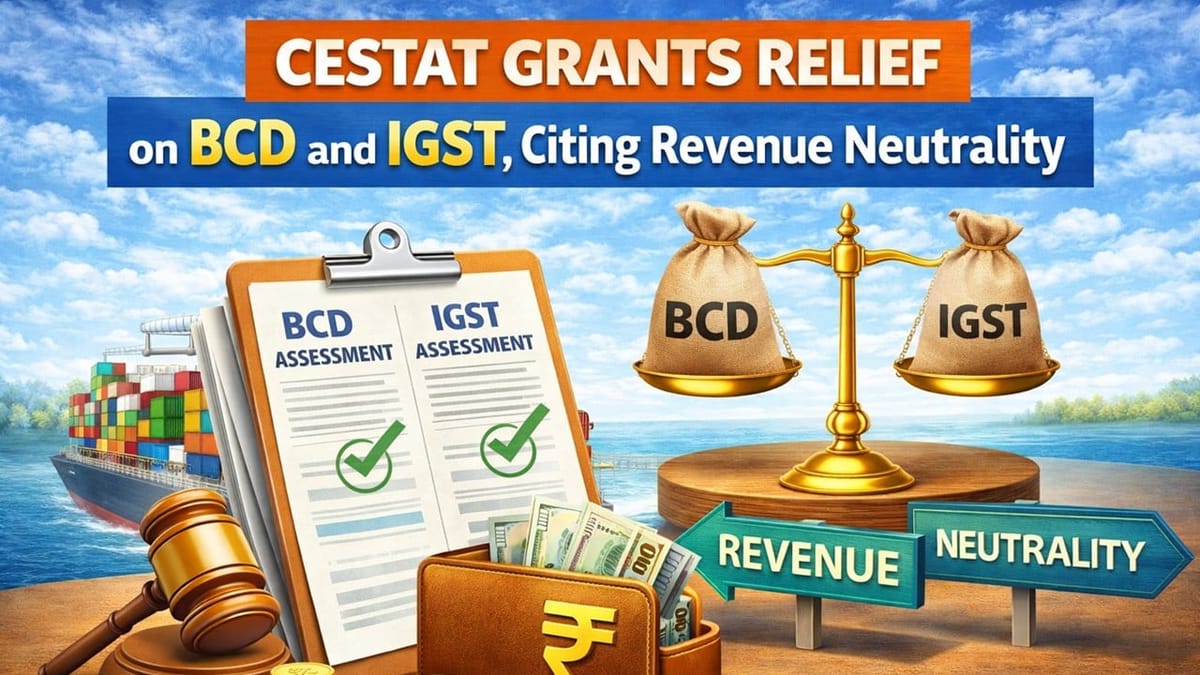 CESTAT Grants Relief on BCD and IGST, Citing Revenue Neutrality