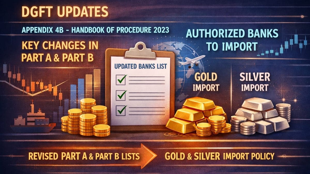 Government permits 15 banks to import gold and silver [Read Notification]