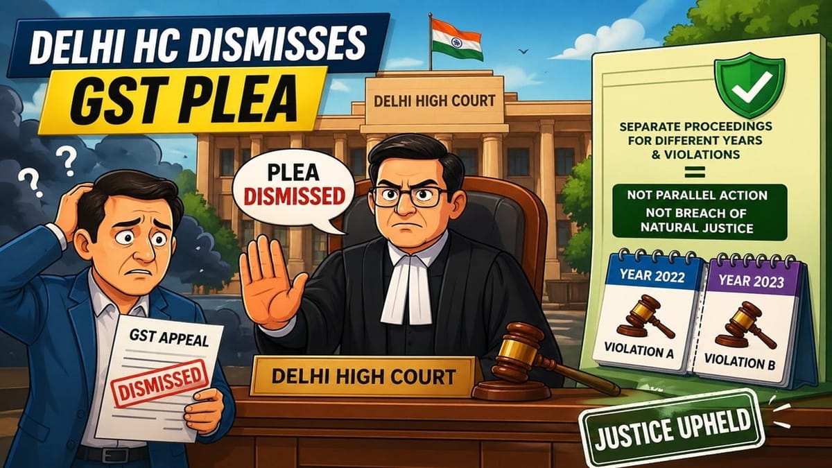 Delhi HC Dismisses GST Plea: No Violation of Natural Justice or Parallel Proceedings Found