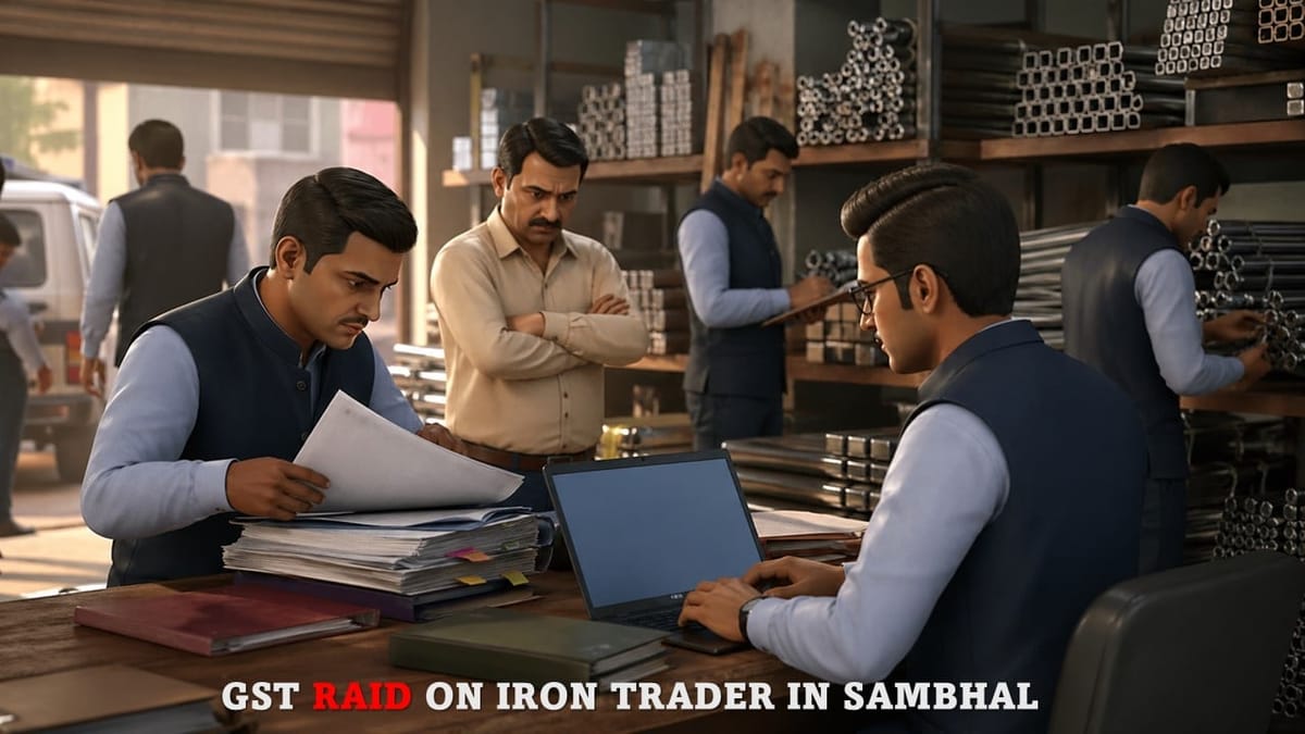 GST Department Raids Iron Trader’s Premises in Sambhal Over Billing Irregularities
