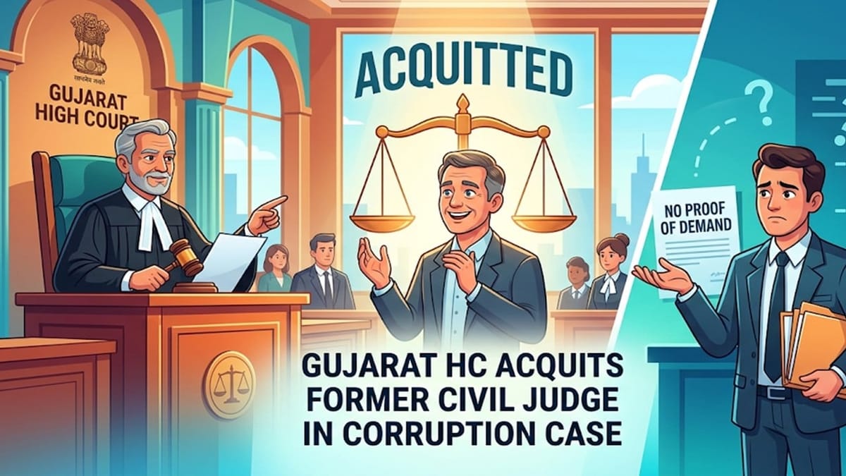 HC Acquits Former Civil Judge in Corruption Case; No Proof of Demand