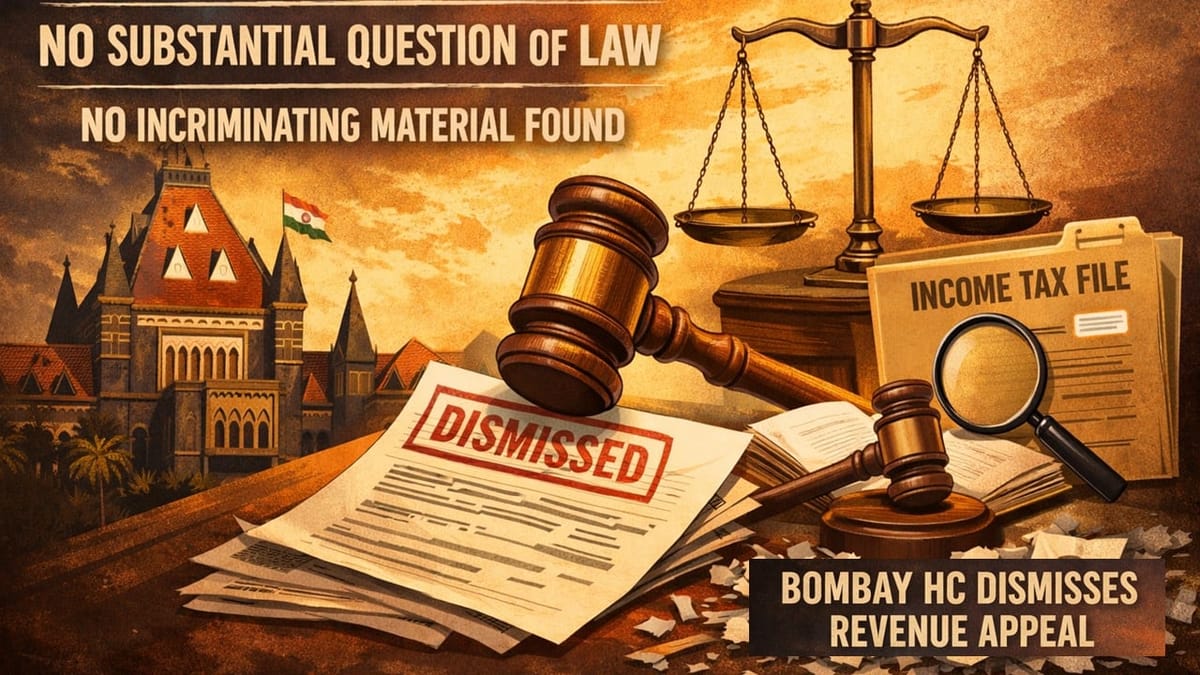 HC Dismisses Revenue Appeal, Says No Substantial Question of Law Where No Incriminating Material Found