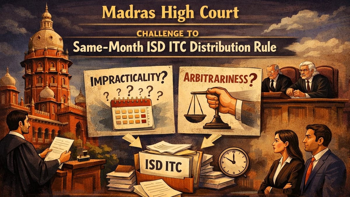 High Court Upholds Validity of Same-Month ISD Credit Distribution Rule Under CGST in Reliance Jio Dispute