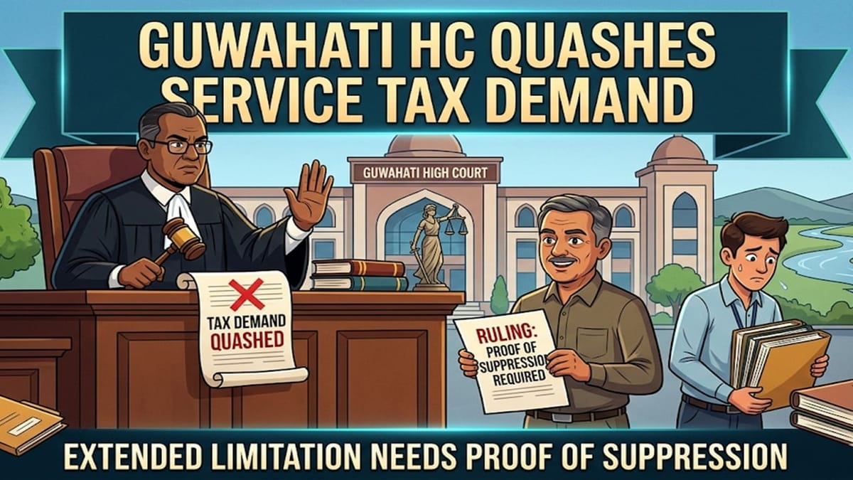 HC Quashes Service Tax Demand; Extended Limitation Needs Proof of Suppression