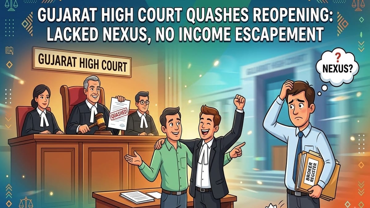 High Court Quashes Reopening Based on Broker Register Without Nexus