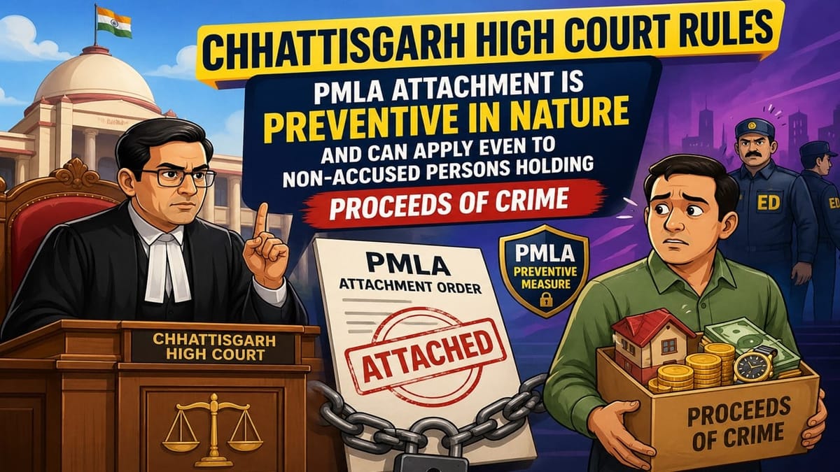 High Court Upholds Attachment Under PMLA; No Final Guilt Determination