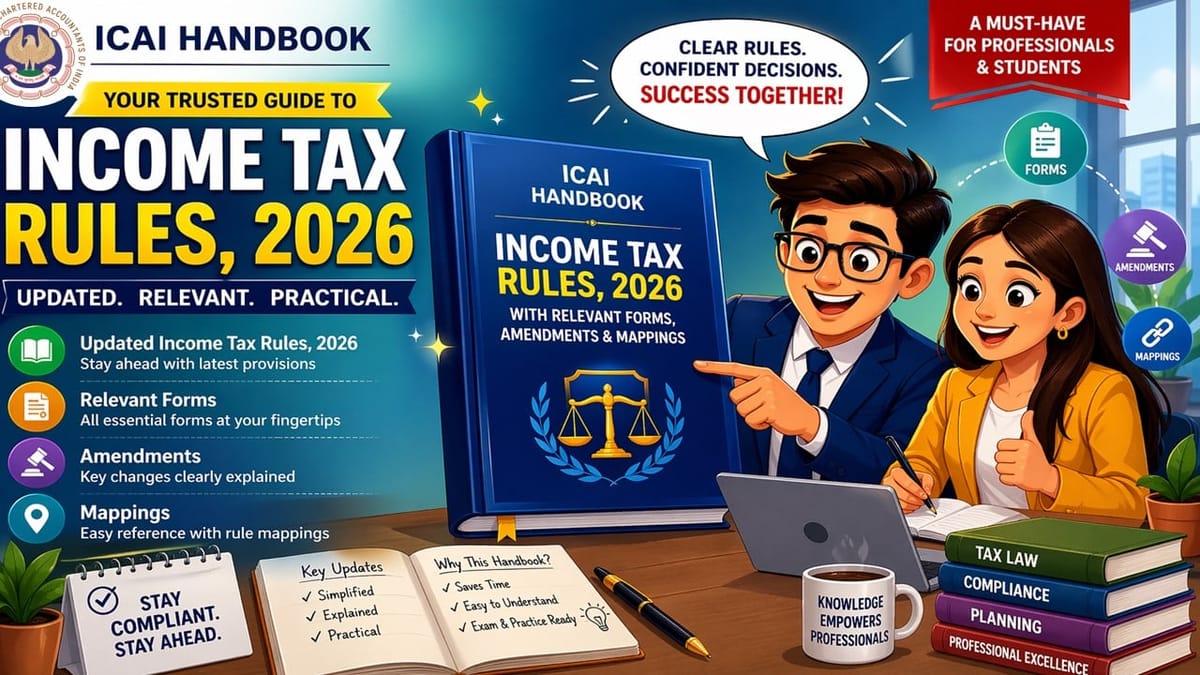 ICAI Handbook on Income Tax Rules, 2026: Latest Edition, Authority and Key Features with Detailed Coverage