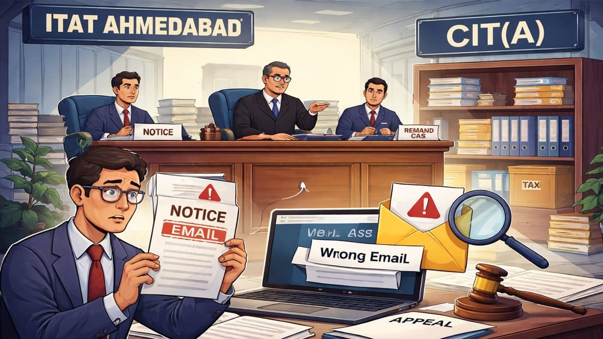 ITAT Ahmedabad Remands Matter to CIT(A) After Notice Sent to Wrong Email