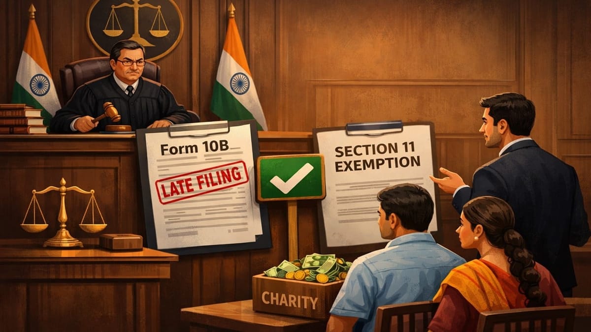 ITAT Directs Grant of Section 11 Exemption Despite Late Filing of Form 10B