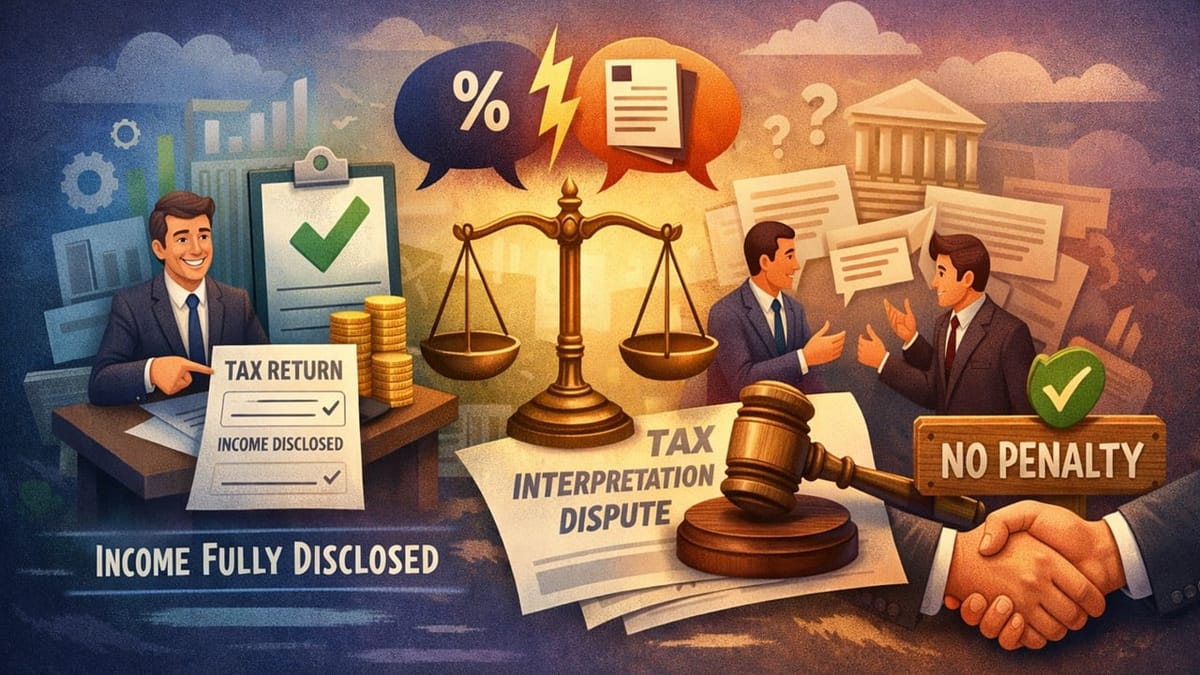 ITAT Holds Tax Interpretation Differences Don’t Attract Penalties; Deletes Section 271 Penalty
