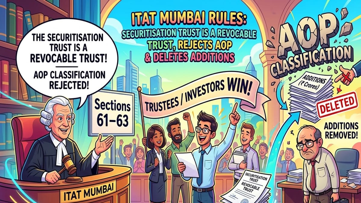 ITAT Holds Trust Income Taxable in Hands of Security Receipt Holders, Not Trust