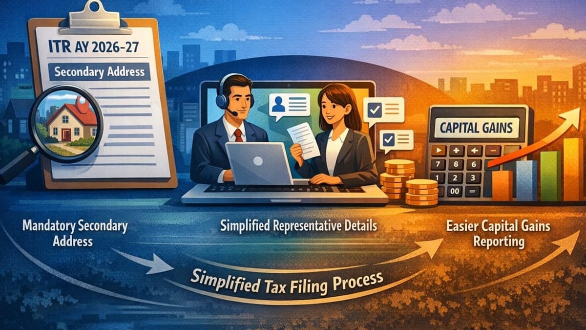 ITR 2026 Update: From Secondary Address to Capital Gains; What Changed