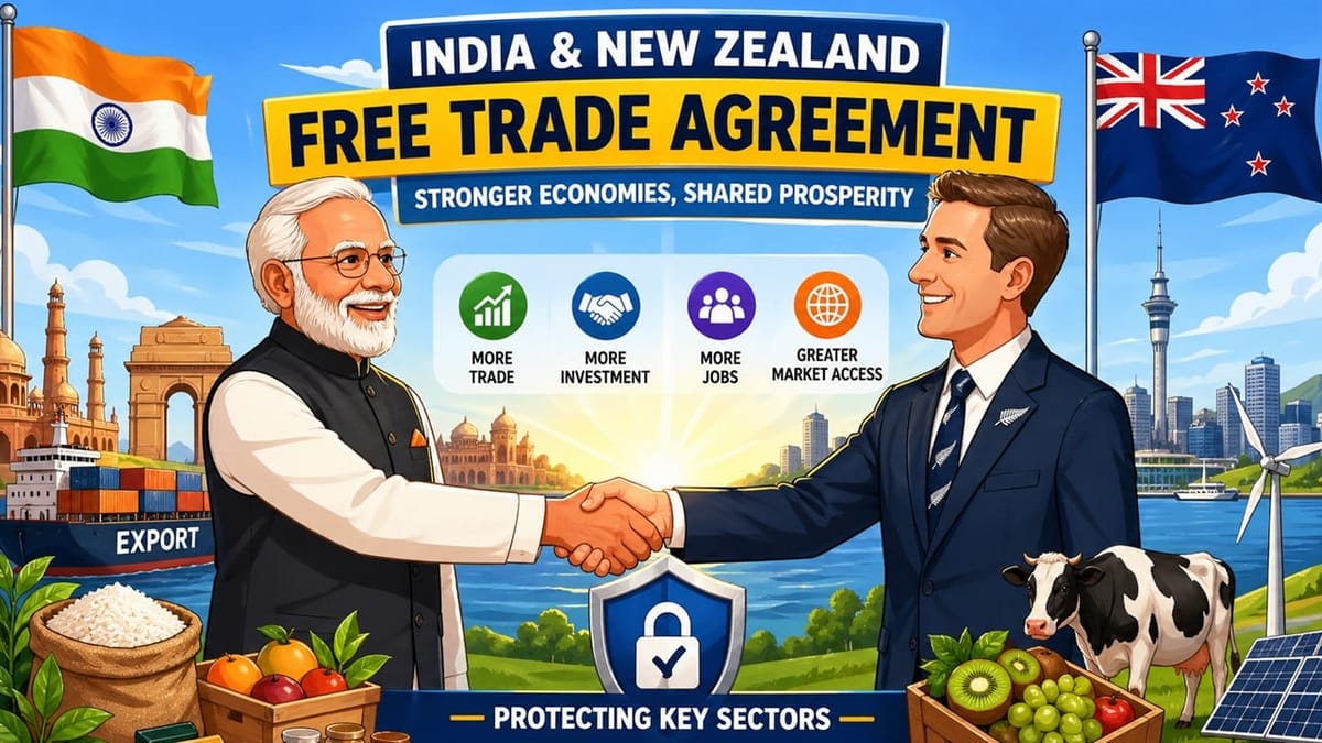 India and New Zealand Signs Free Trade Agreement to Enhance Trade, Jobs, and Economic Cooperation
