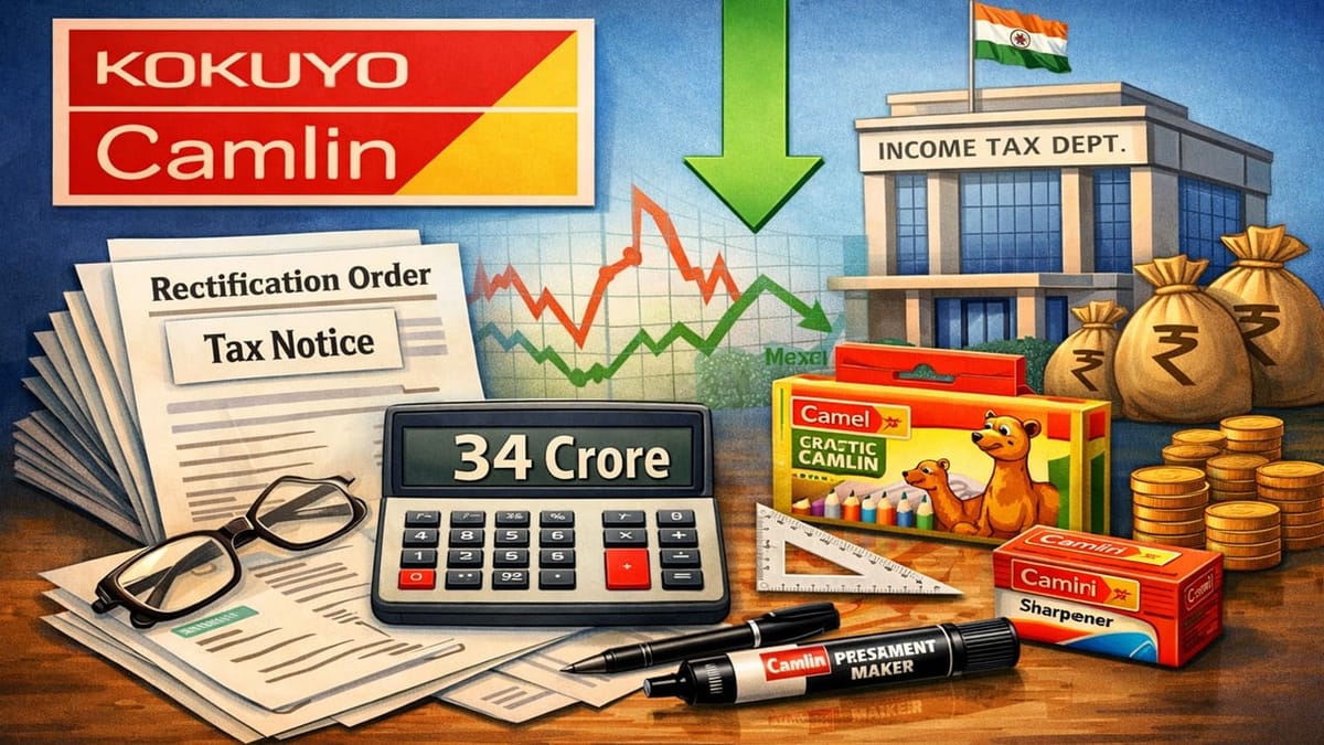 Kokuyo Camlin Receives Income Tax Rectification Order, Demand Reduced ...