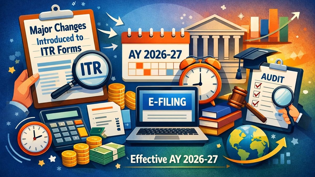Major Changes Introduced to ITR -1 Form; Effective AY 2026-27