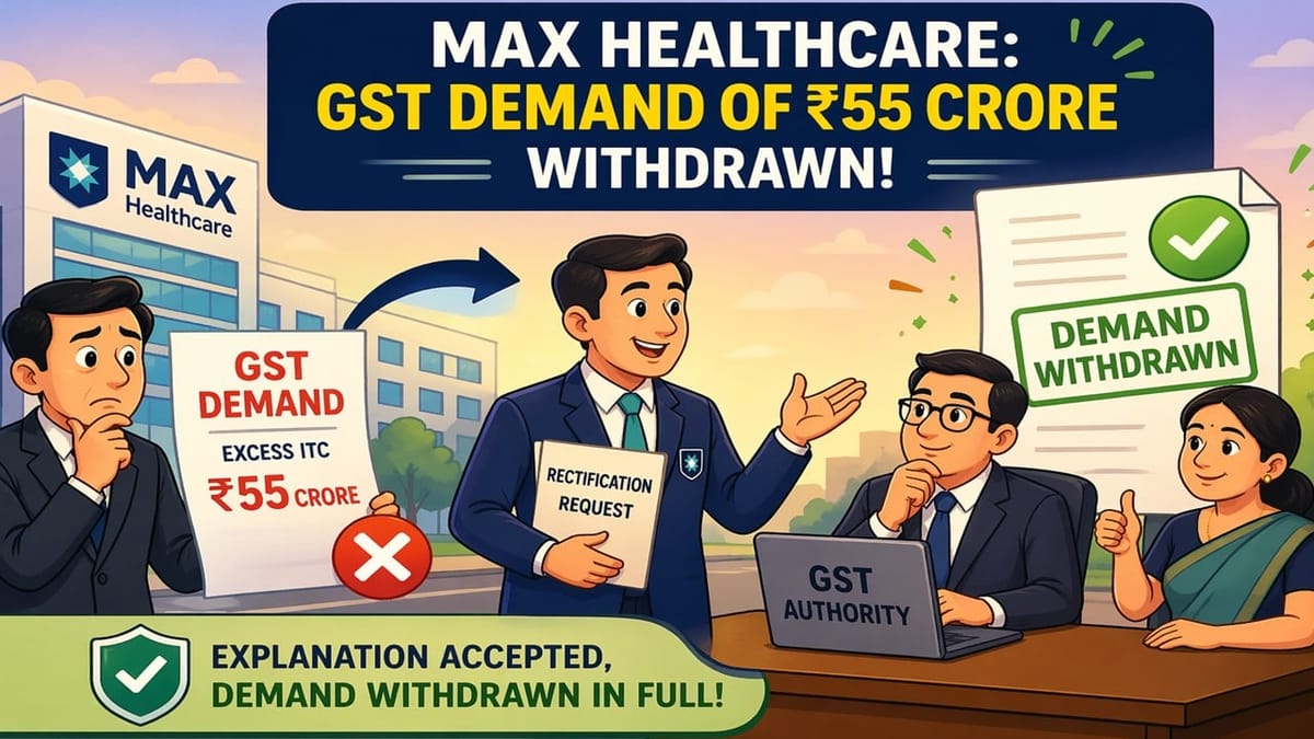 Max Healthcare Receives GST Rectification Relief; Rs 55.20 Crore Demand Withdrawn