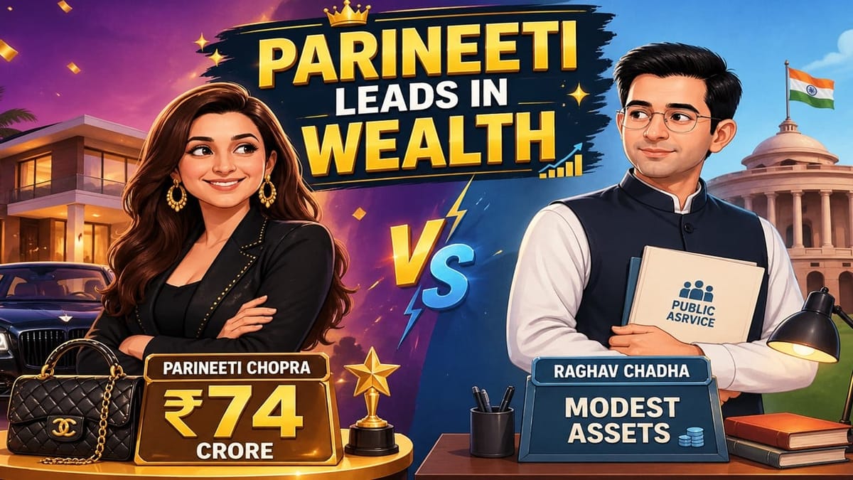 Massive Net Worth Gap Between Parineeti Chopra and Raghav Chadha