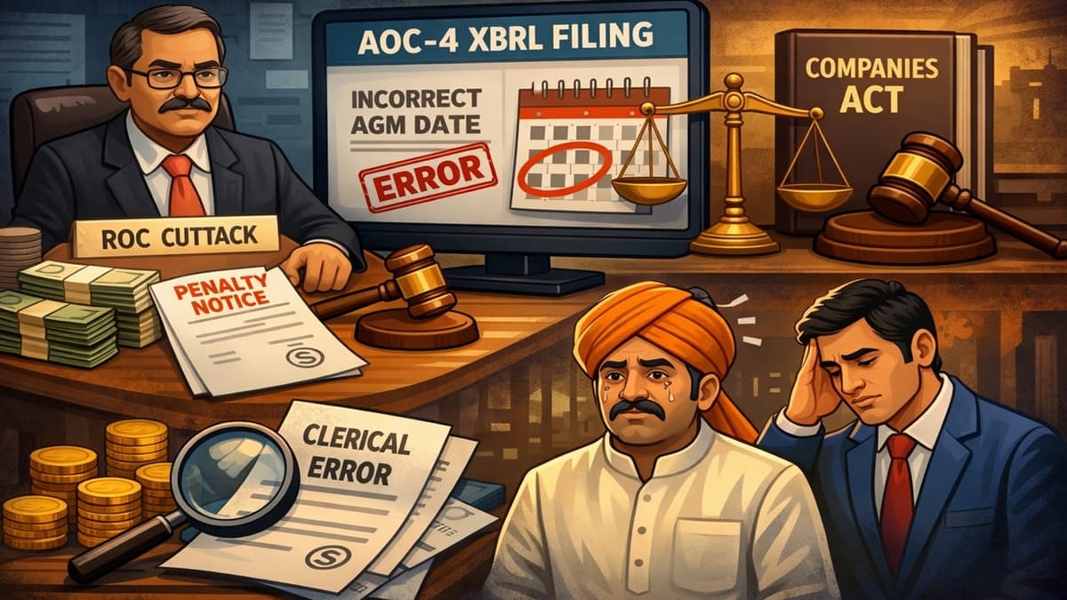 Company penalised by ROC for Incorrect AOC-4 XBRL Filing
