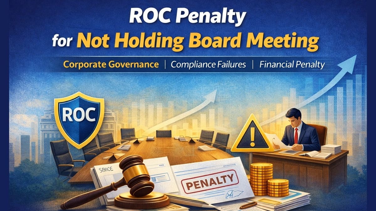 ROC Imposes Penalty on Directors for not holding Board Meeting
