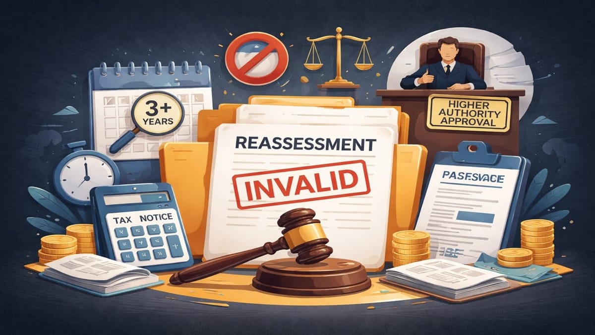 Reassessment Beyond 3 Years Invalid Without Higher Authority Approval: ITAT Quashes Reopening Notices