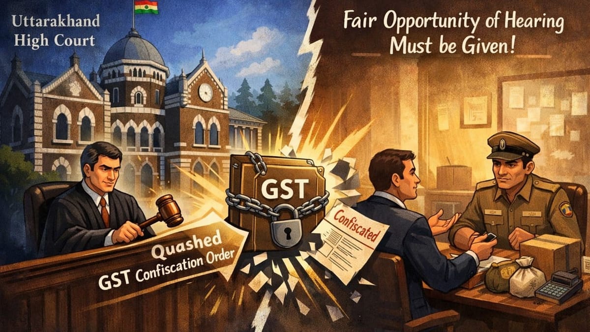 GST confiscation order cannot be issued without granting fair opportunity of hearing: HC