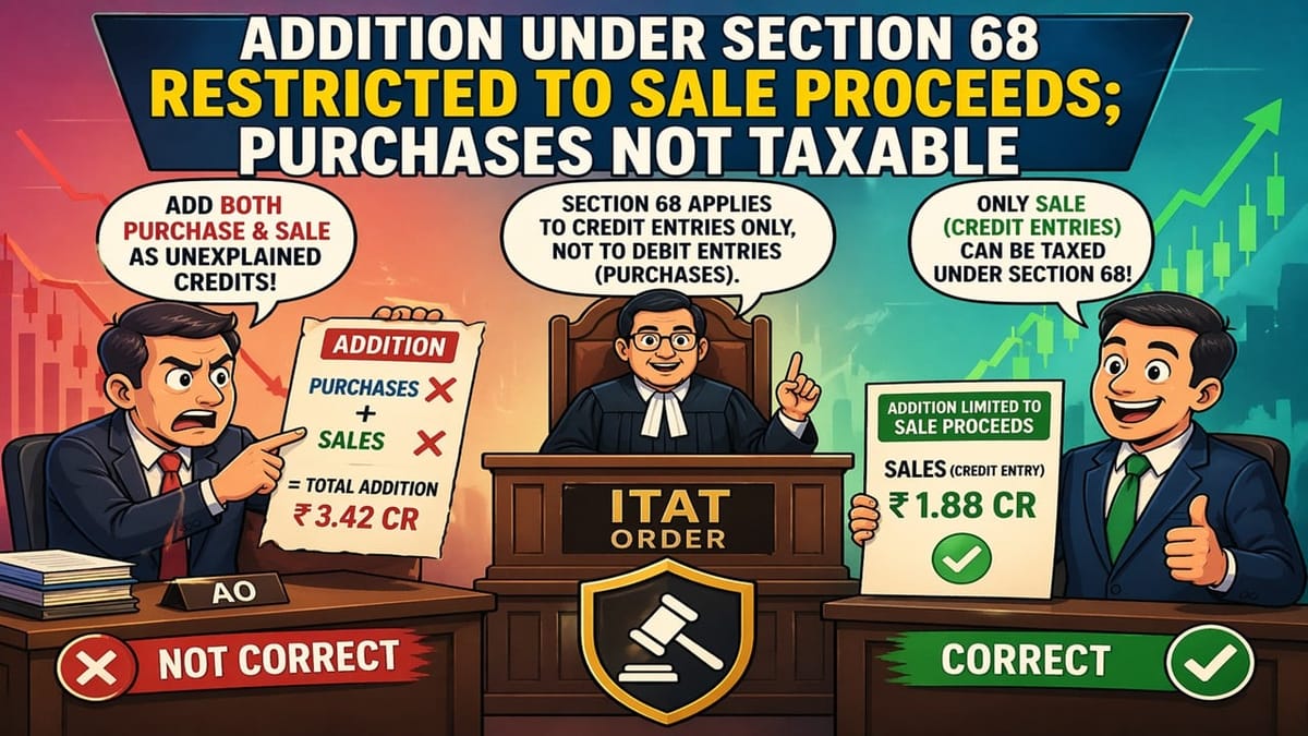 Addition under Section 68 Restricted to Sale Proceeds; Purchases Not Taxable