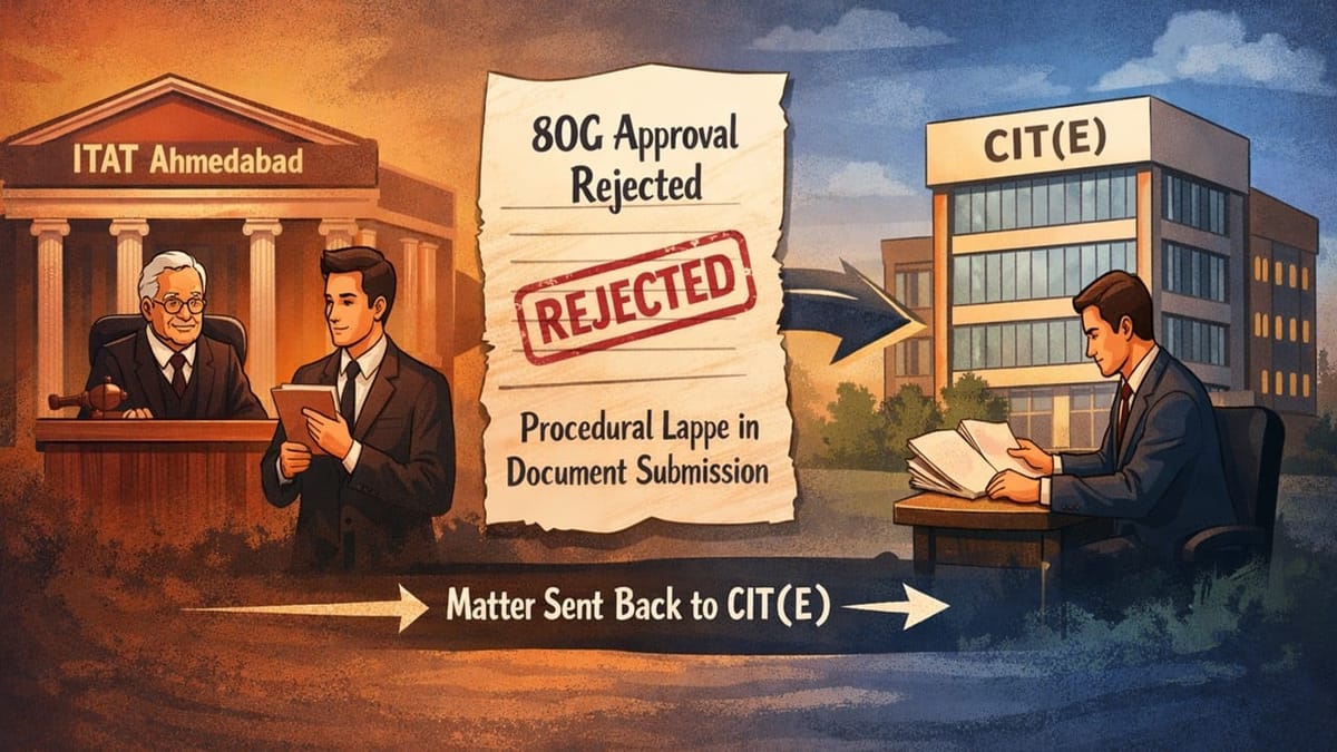 Section 80G Renewal Denied for Technical Lapse: ITAT Grants Fresh Opportunity to Trust