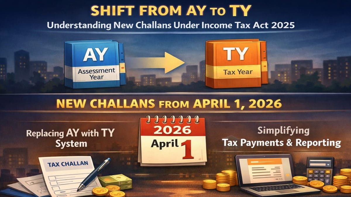Shift from AY to TY: Understanding New Challans Under Income Tax Act 2025