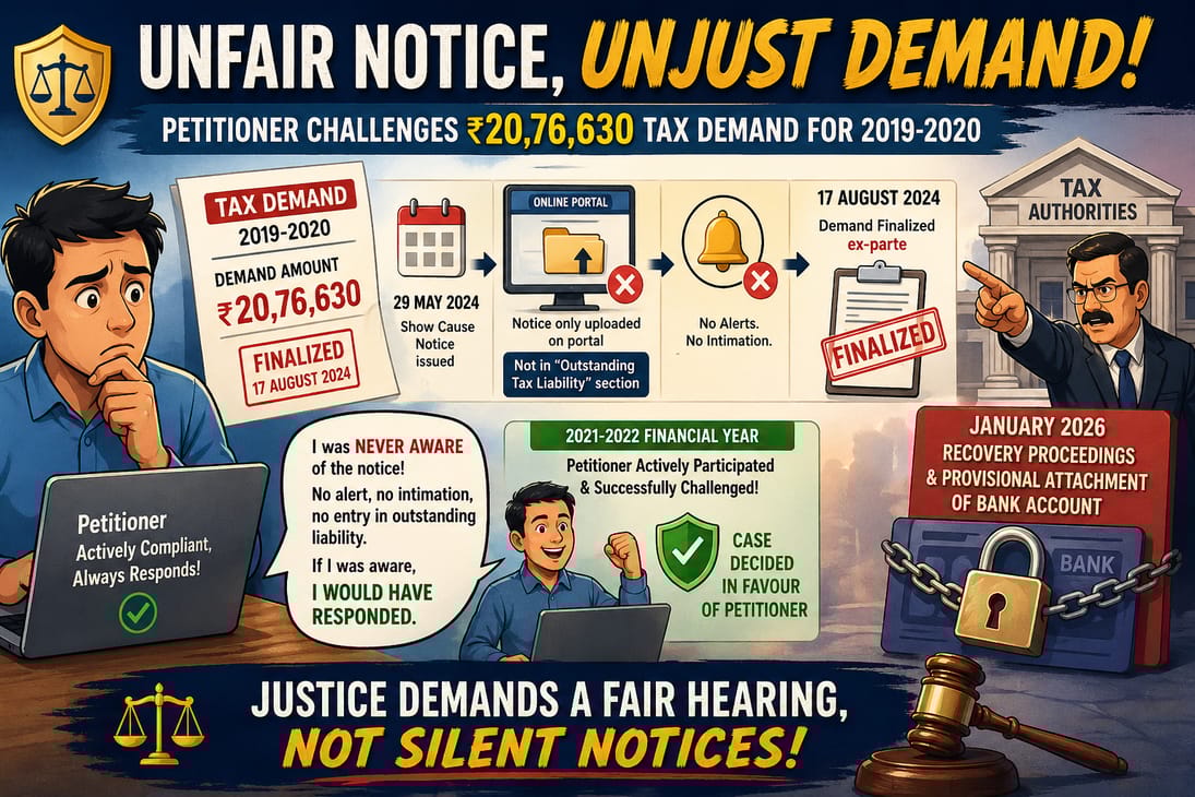 When Silence Costs Lakhs: Contesting a Tax Demand Born from an Unseen Notice