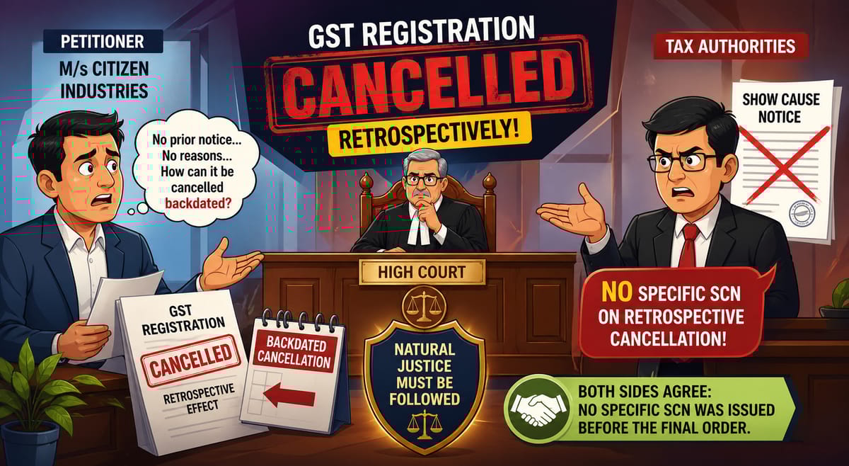Retrospective Cancellation of GST Registration Without Proper Show Cause Notice: HC