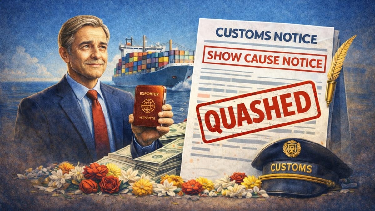 HC Quashes Customs SCNs Against Foreign Exporter for Pre-2018 Period