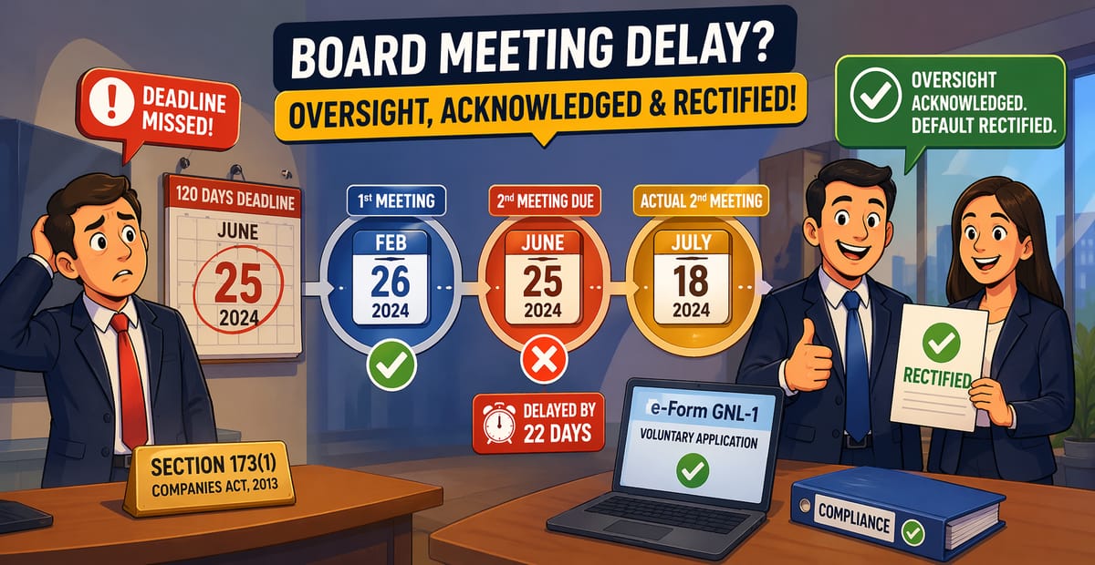 ROC penalises company for delay in conducting Board Meetings