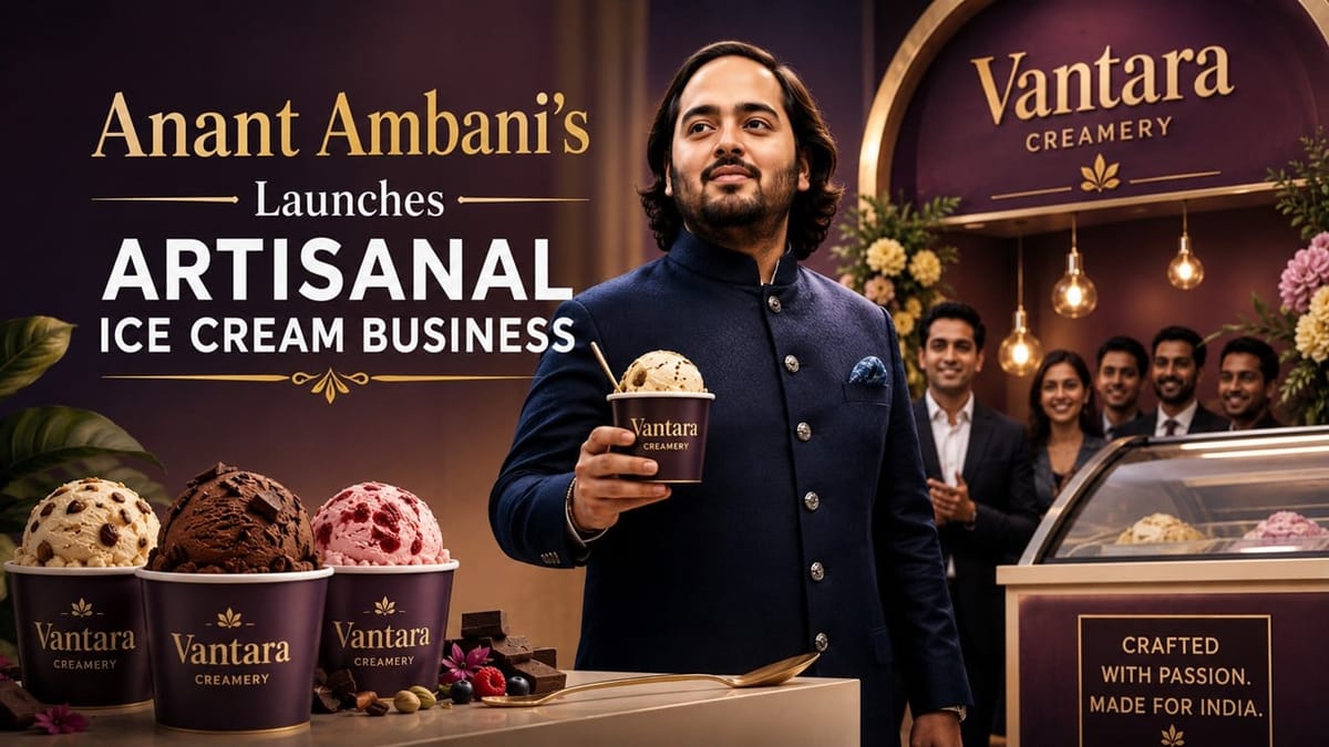 Anant Ambani Launches Artisanal Ice Cream Business