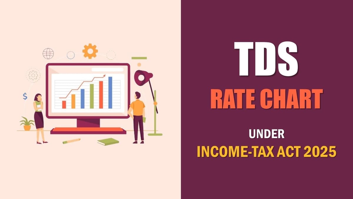 TDS Rate Chart as per Income-tax Act 2025 for Tax Year 2026-27